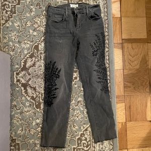 Free People Floral Jeans